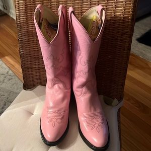 Women’s pink cowboy boots